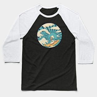 Music Kanagawa Wave by Tobe Fonseca Baseball T-Shirt